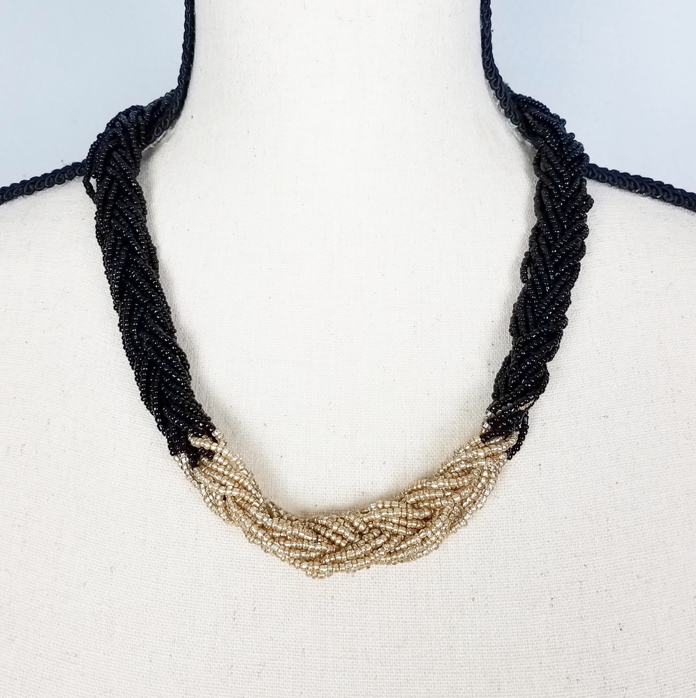 🎉Braided Multi Strand Beaded Necklace